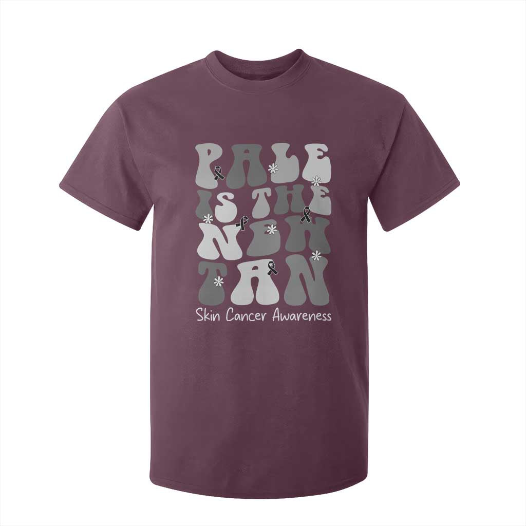 Skin Cancer Warrior T Shirt For Kid Pale Is The New Tan TS12 Maroon Print Your Wear