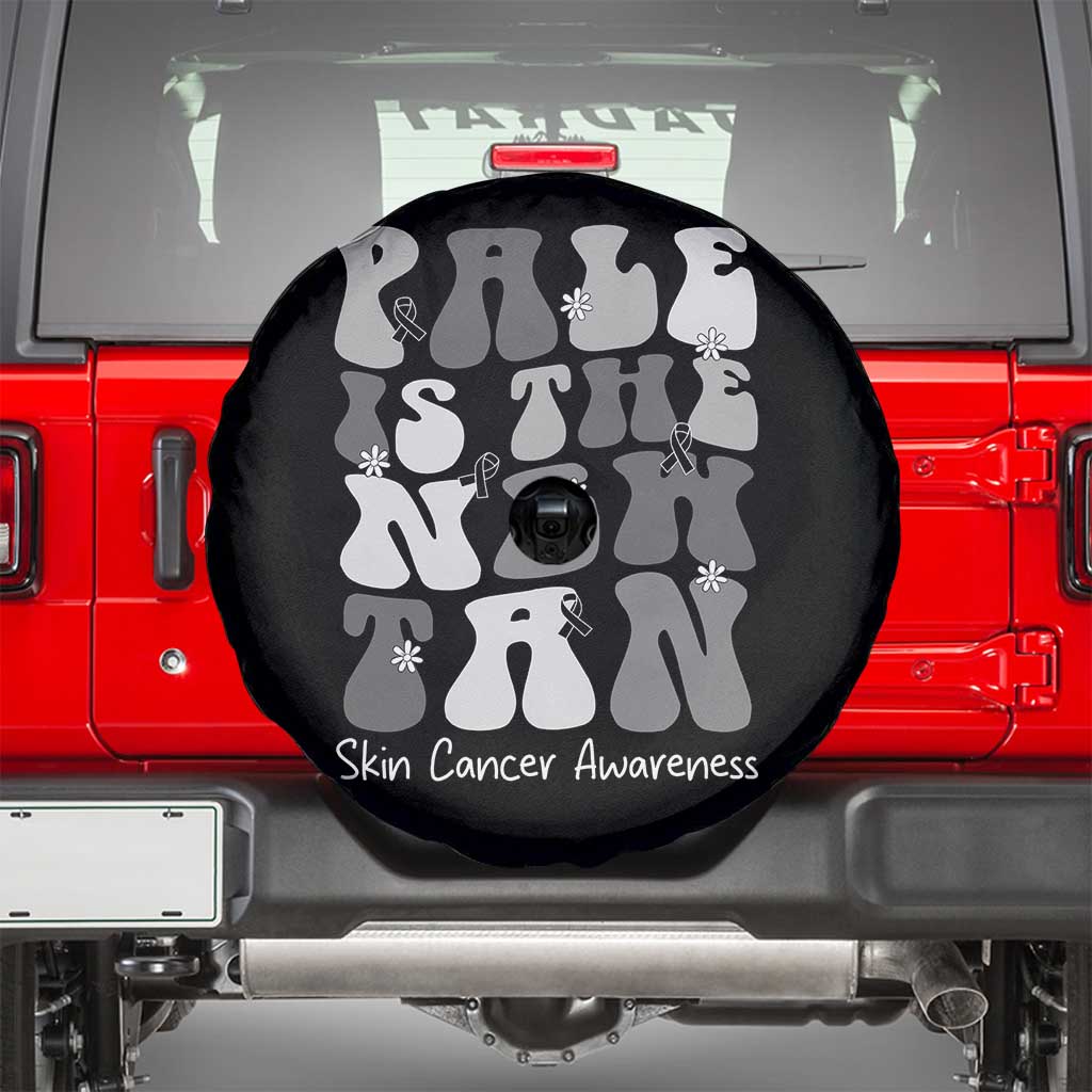 Skin Cancer Warrior Spare Tire Cover Pale Is The New Tan TS12 Black Print Your Wear