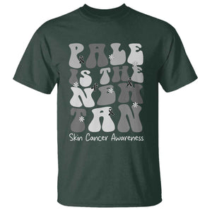Skin Cancer Warrior T Shirt Pale Is The New Tan TS12 Dark Forest Green Print Your Wear