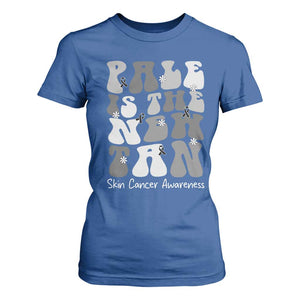 Skin Cancer Warrior T Shirt For Women Pale Is The New Tan TS12 Royal Blue Print Your Wear