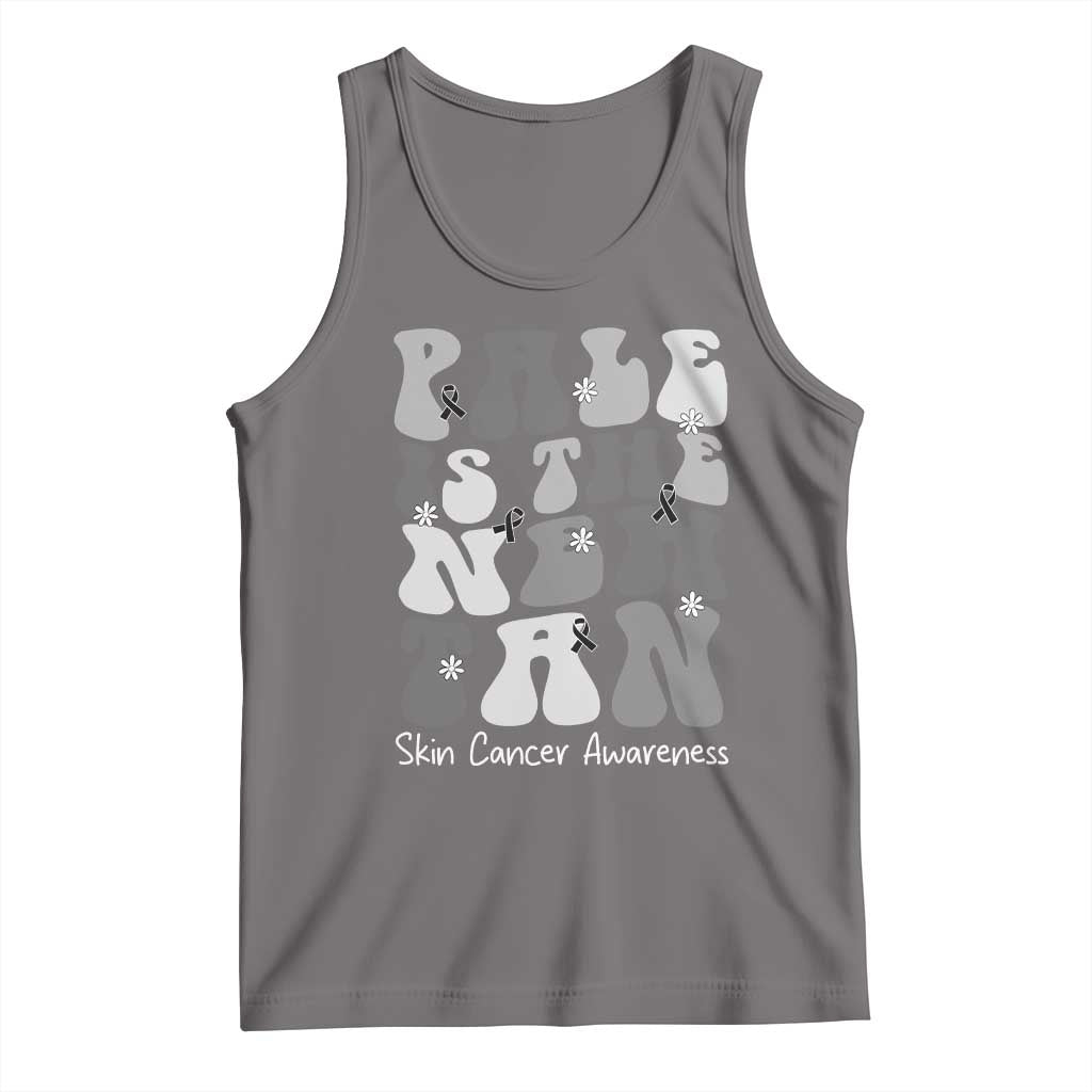 Skin Cancer Warrior Tank Top Pale Is The New Tan TS12 Deep Heather Print Your Wear