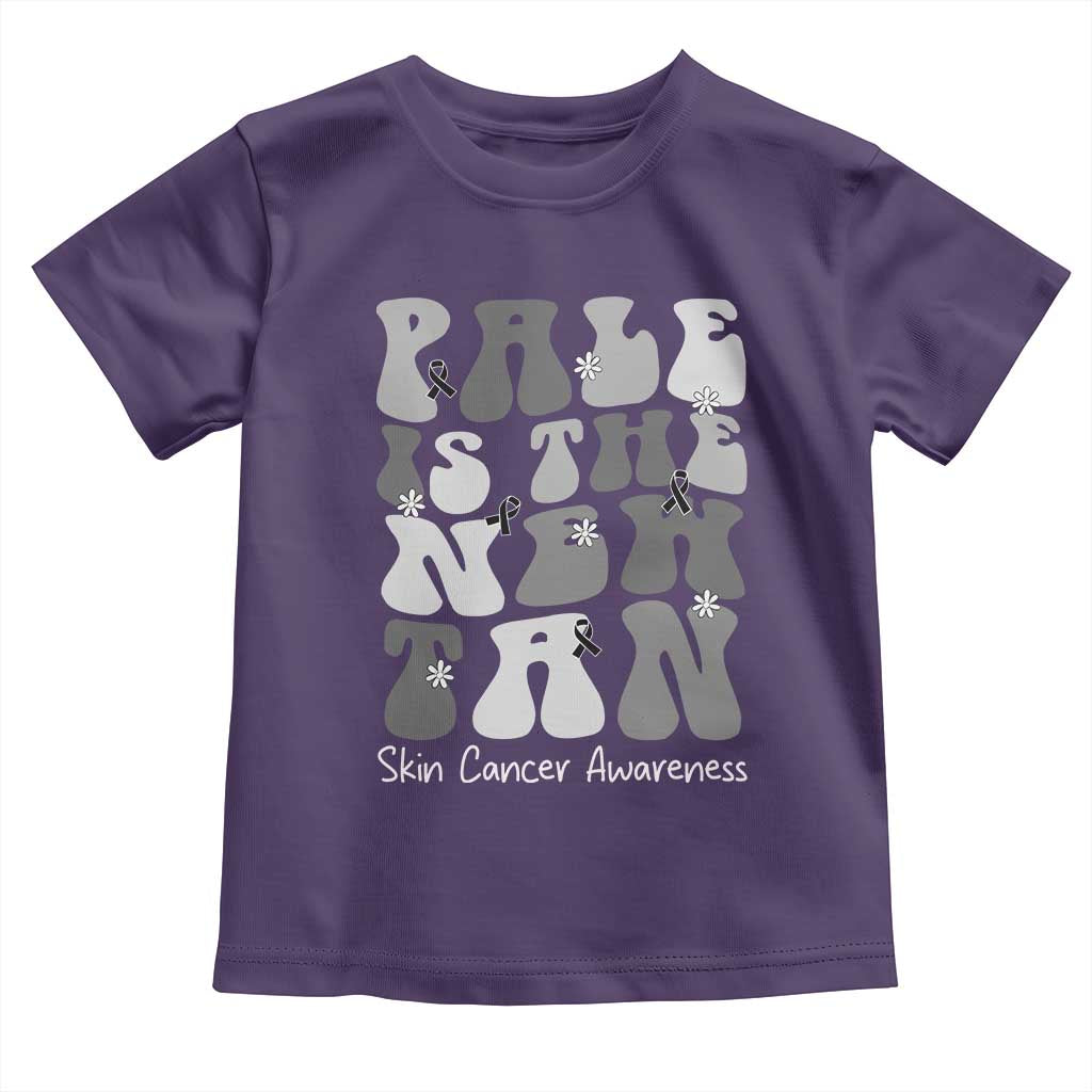 Skin Cancer Warrior Toddler T Shirt Pale Is The New Tan TS12 Purple Print Your Wear