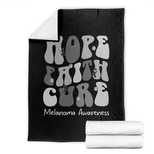 Faith Hope Cure Melanoma Awareness Throw Blanket Skin Cancer Fighter TS12 Black Print Your Wear