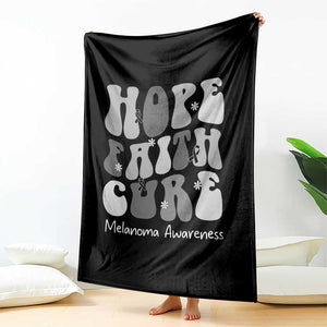 Faith Hope Cure Melanoma Awareness Throw Blanket Skin Cancer Fighter TS12 Print Your Wear