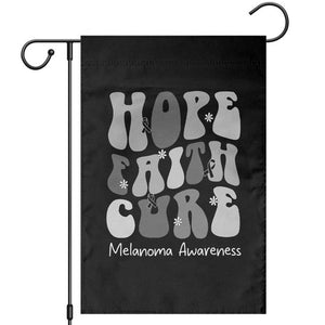 Faith Hope Cure Melanoma Awareness Garden Flag Skin Cancer Fighter TS12 Black Print Your Wear