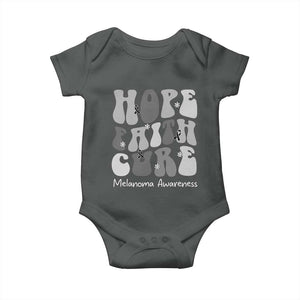 Faith Hope Cure Melanoma Awareness Baby Onesie Skin Cancer Fighter TS12 Dark Heather Print Your Wear