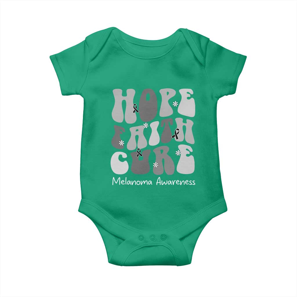 Faith Hope Cure Melanoma Awareness Baby Onesie Skin Cancer Fighter TS12 Irish Green Print Your Wear