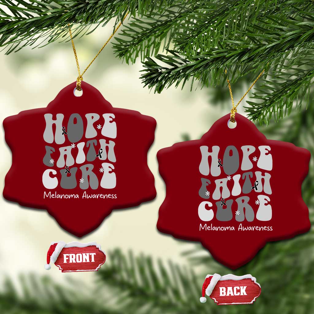 Faith Hope Cure Melanoma Awareness Ceramic Ornament Skin Cancer Fighter TS12 Print Your Wear