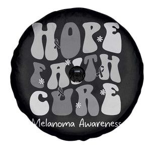 Faith Hope Cure Melanoma Awareness Spare Tire Cover Skin Cancer Fighter TS12 Print Your Wear