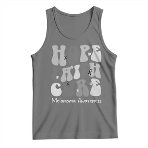 Faith Hope Cure Melanoma Awareness Tank Top Skin Cancer Fighter TS12 Black Heather Print Your Wear