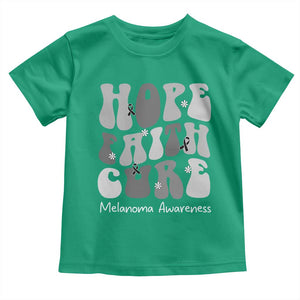 Faith Hope Cure Melanoma Awareness Toddler T Shirt Skin Cancer Fighter TS12 Irish Green Print Your Wear