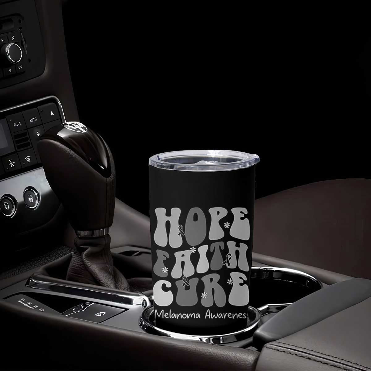 Faith Hope Cure Melanoma Awareness Tumbler Cup Skin Cancer Fighter TS12 Print Your Wear