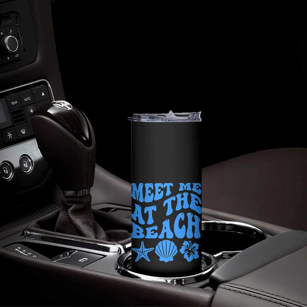 Meet Me At The Beach Skinny Tumbler Tropical Summer Vacation Graphic TS12 Print Your Wear