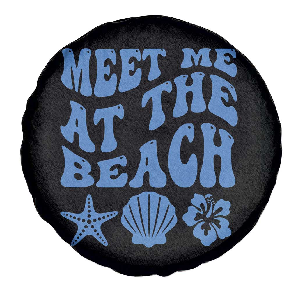 Meet Me At The Beach Spare Tire Cover Tropical Summer Vacation Graphic TS12 Print Your Wear