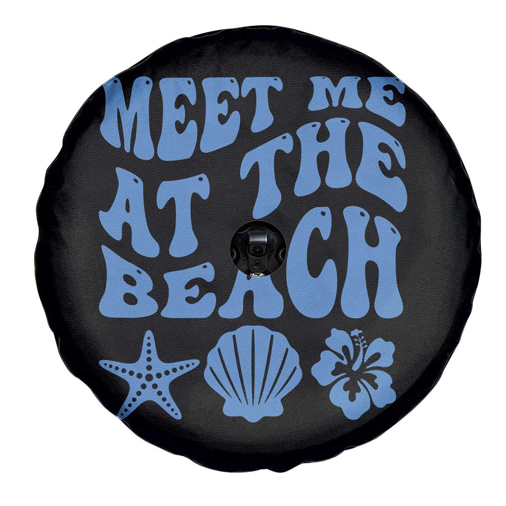 Meet Me At The Beach Spare Tire Cover Tropical Summer Vacation Graphic TS12 Print Your Wear