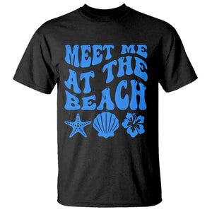 Meet Me At The Beach T Shirt Tropical Summer Vacation Graphic TS12 Black Print Your Wear