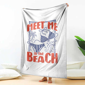 Meet Me At The Beach Throw Blanket Summer Girls Trip Bikini Lover Gift TS12 Print Your Wear