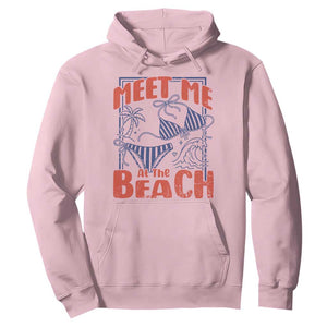 Meet Me At The Beach Hoodie Summer Girls Trip Bikini Lover Gift TS12 Light Pink Print Your Wear