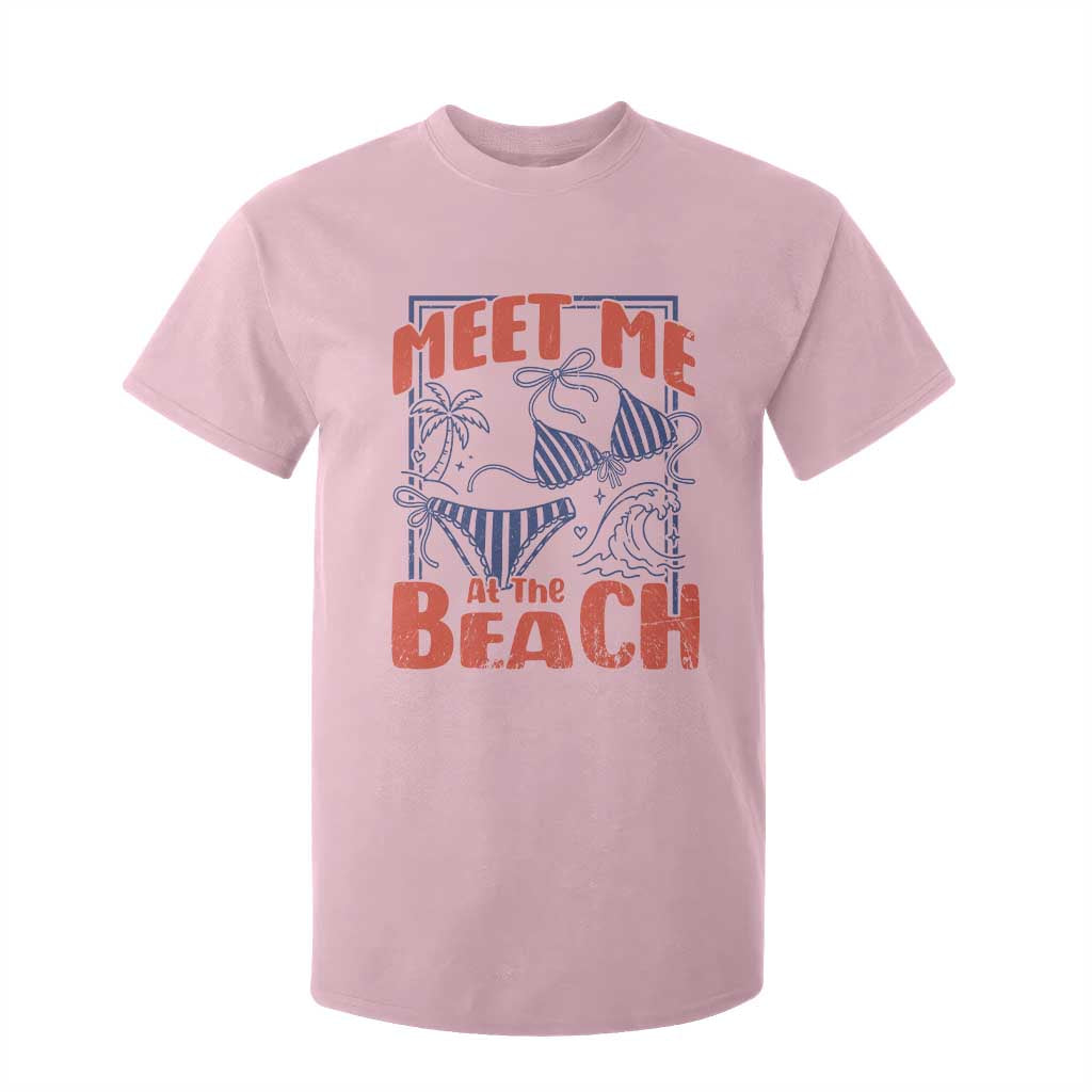 Meet Me At The Beach T Shirt For Kid Summer Girls Trip Bikini Lover Gift TS12 Light Pink Print Your Wear