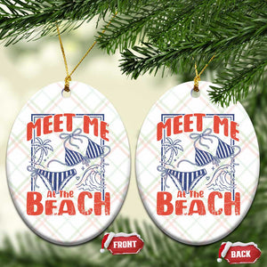 Meet Me At The Beach Ceramic Ornament Summer Girls Trip Bikini Lover Gift TS12 Print Your Wear