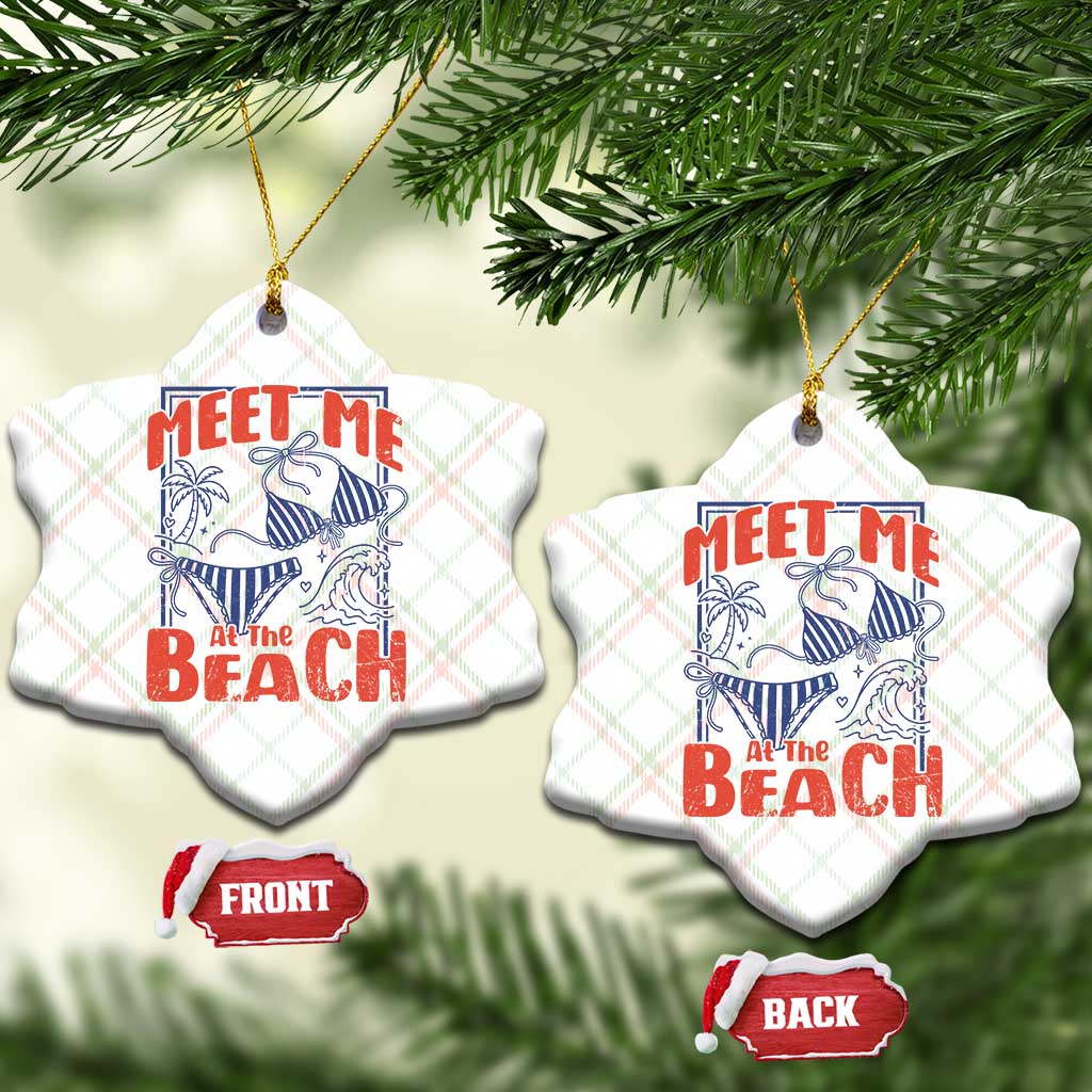 Meet Me At The Beach Ceramic Ornament Summer Girls Trip Bikini Lover Gift TS12 Print Your Wear