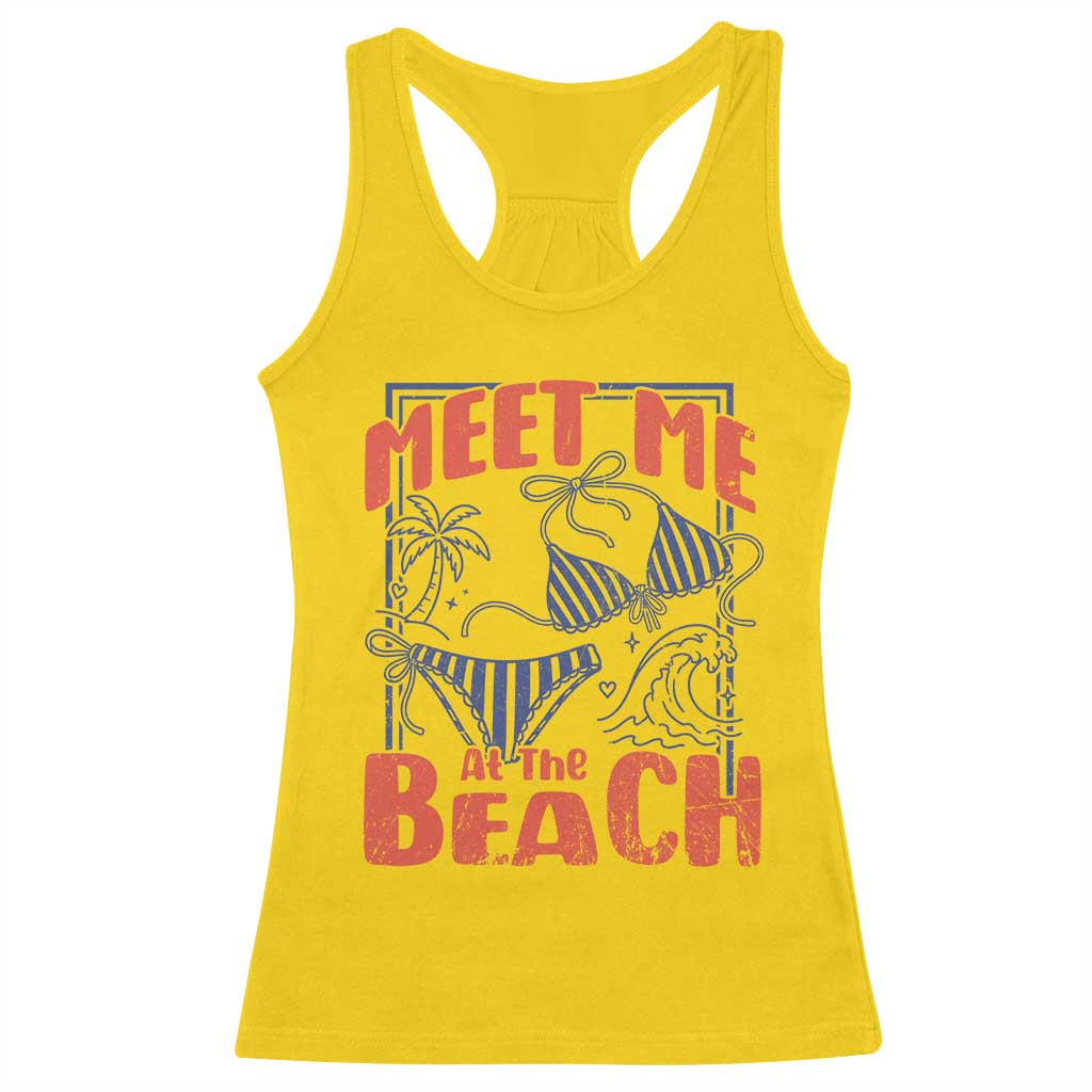 Meet Me At The Beach Racerback Tank Top Summer Girls Trip Bikini Lover Gift TS12 Daisy Print Your Wear