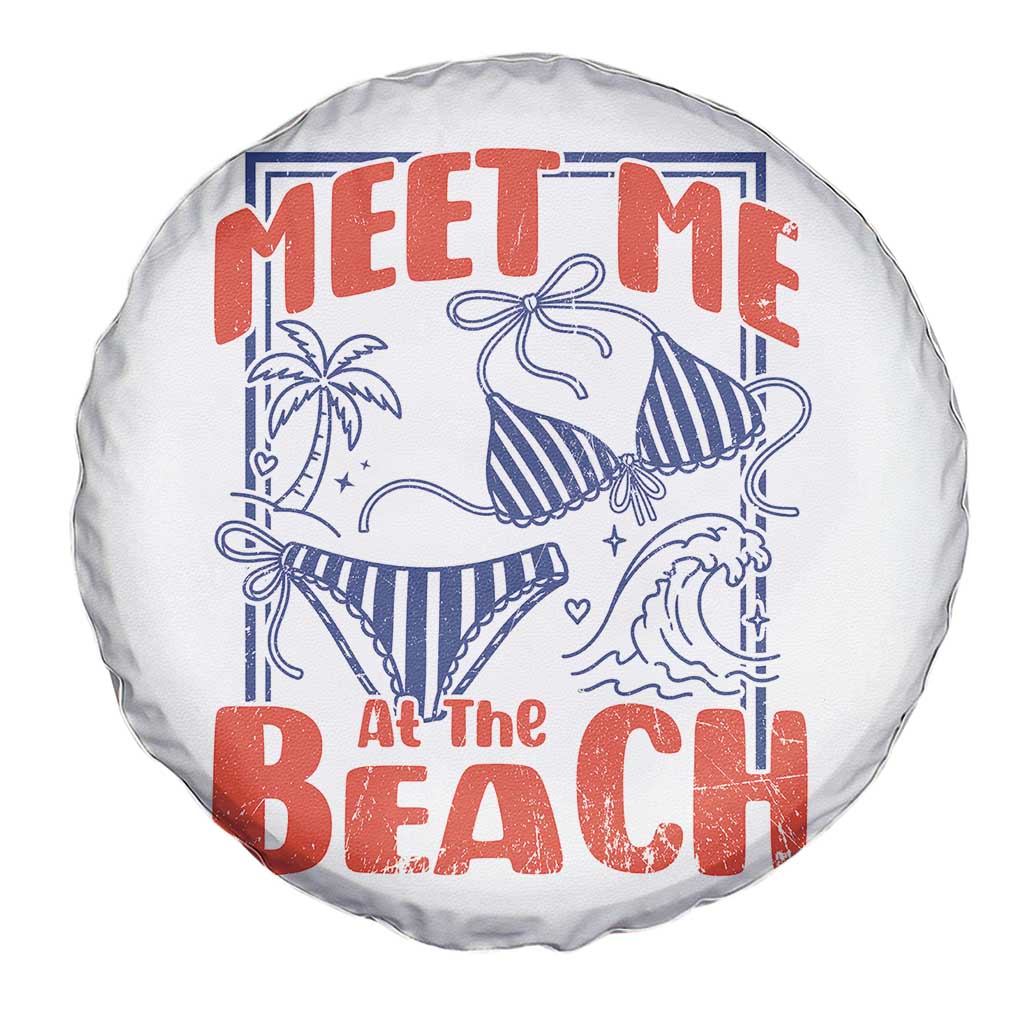 Meet Me At The Beach Spare Tire Cover Summer Girls Trip Bikini Lover Gift TS12 Print Your Wear