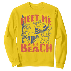 Meet Me At The Beach Sweatshirt Summer Girls Trip Bikini Lover Gift TS12 Daisy Print Your Wear