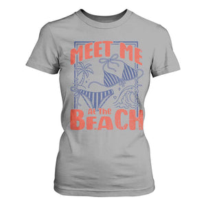 Meet Me At The Beach T Shirt For Women Summer Girls Trip Bikini Lover Gift TS12 Sport Gray Print Your Wear