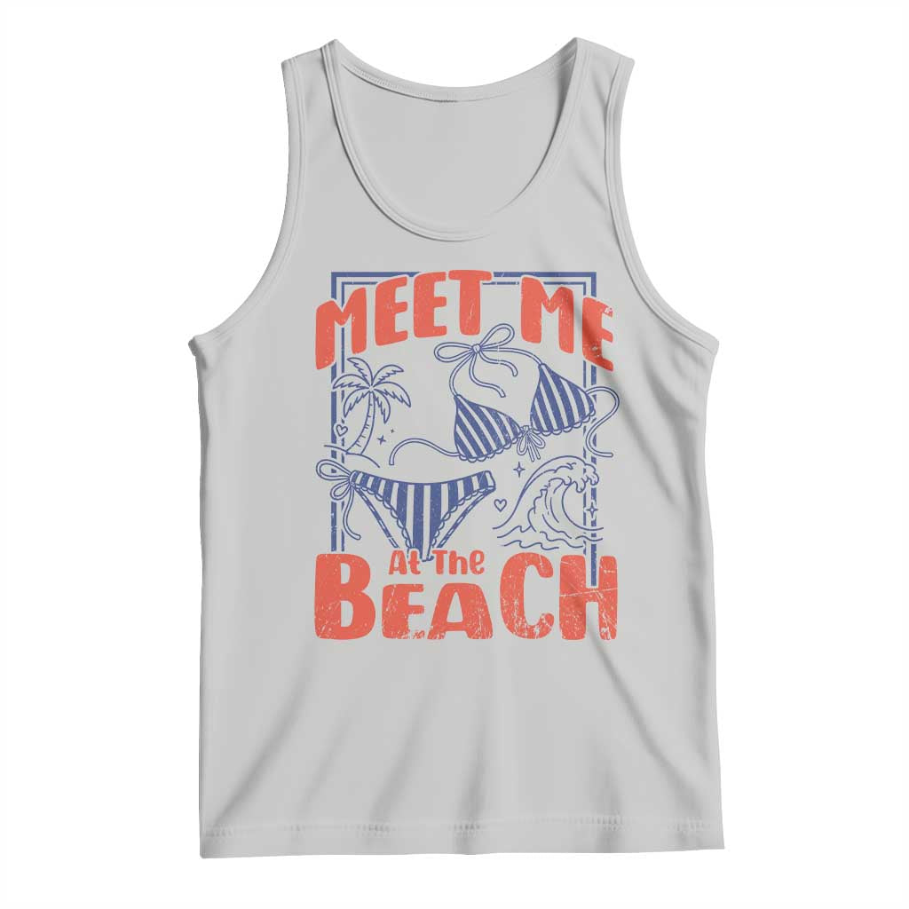 Meet Me At The Beach Tank Top Summer Girls Trip Bikini Lover Gift TS12 Ash Print Your Wear