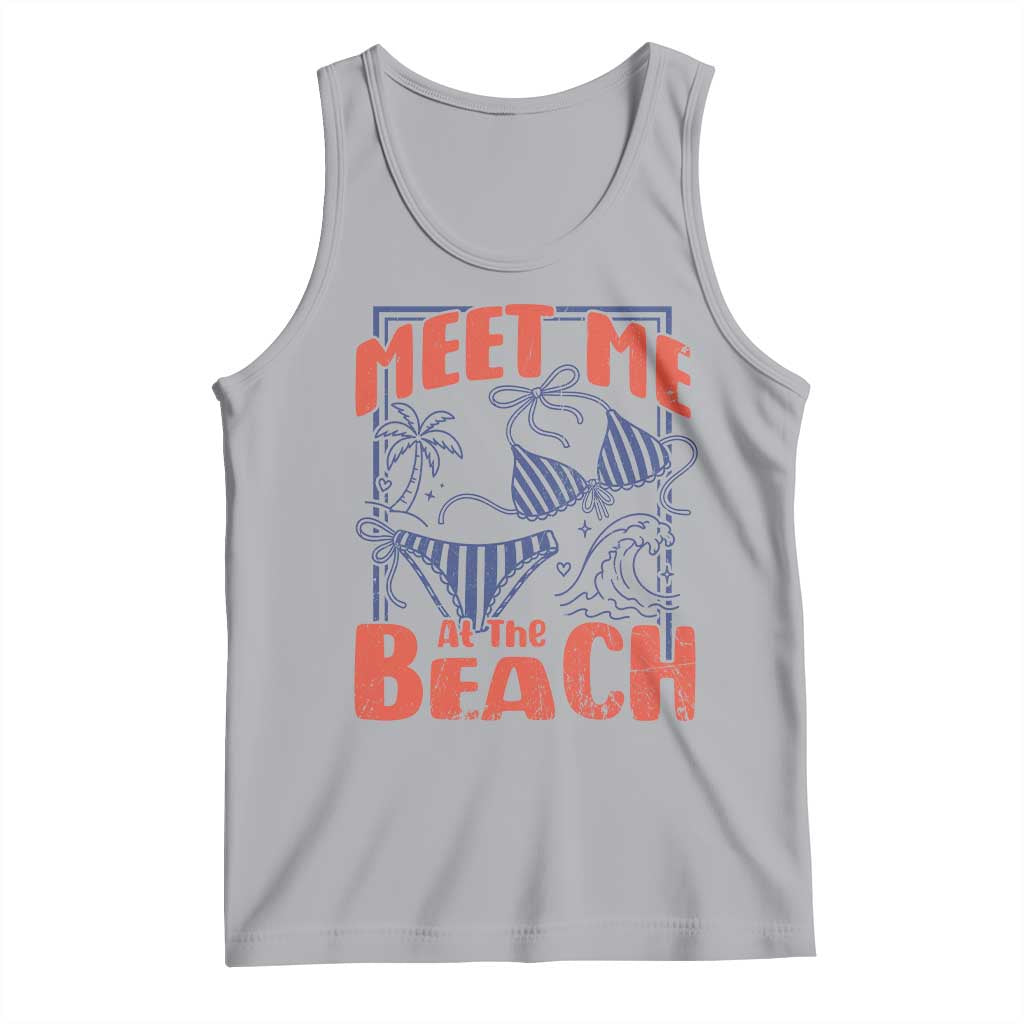 Meet Me At The Beach Tank Top Summer Girls Trip Bikini Lover Gift TS12 Athletic Heather Print Your Wear