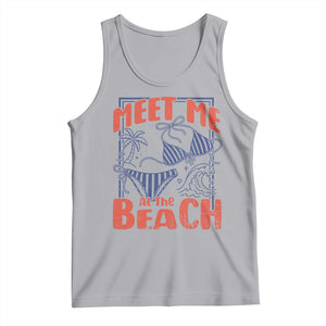 Meet Me At The Beach Tank Top Summer Girls Trip Bikini Lover Gift TS12 Athletic Heather Print Your Wear