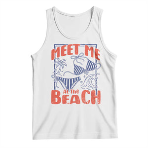 Meet Me At The Beach Tank Top Summer Girls Trip Bikini Lover Gift TS12 White Print Your Wear