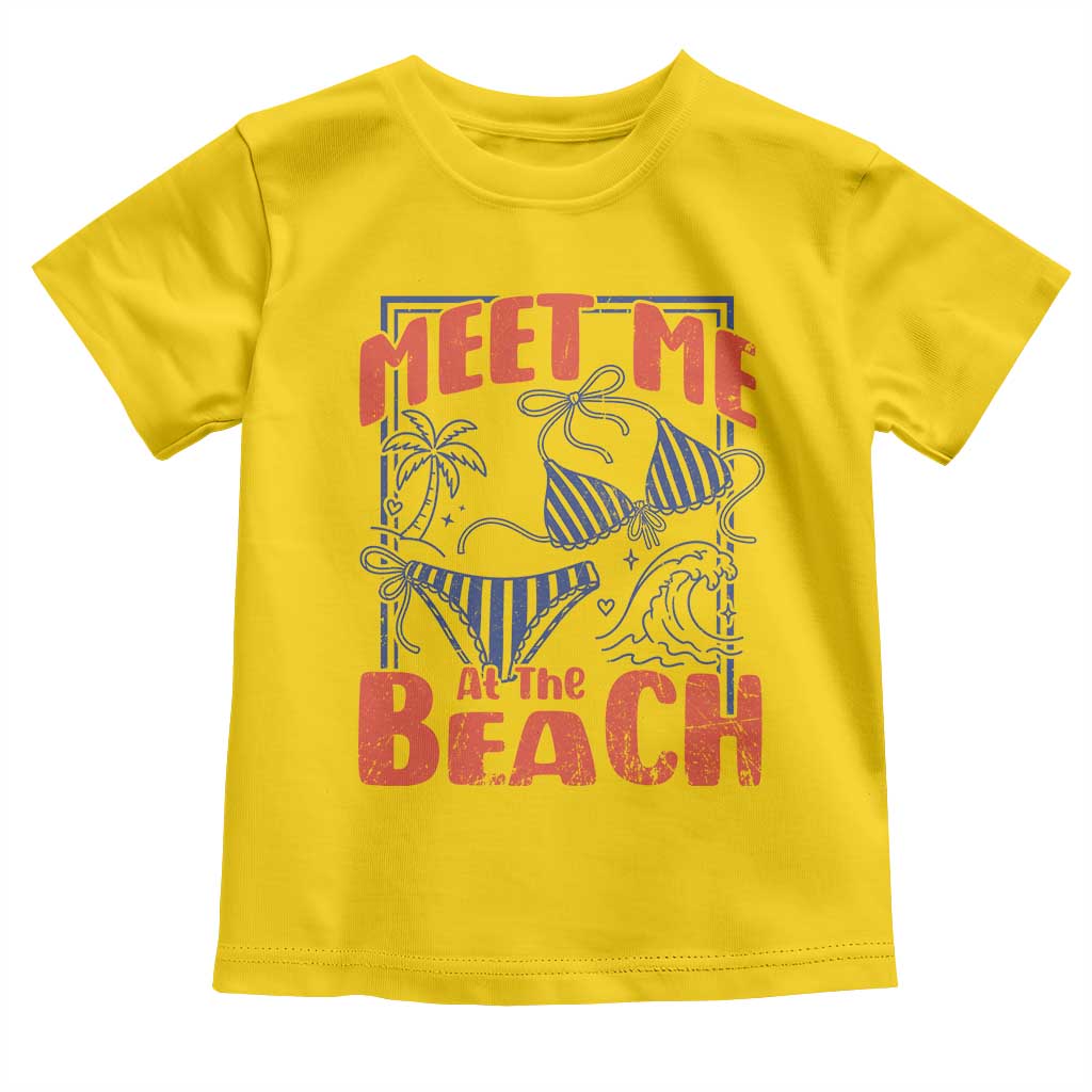 Meet Me At The Beach Toddler T Shirt Summer Girls Trip Bikini Lover Gift TS12 Daisy Print Your Wear