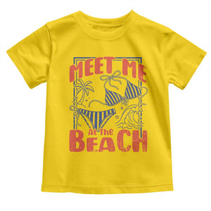 Meet Me At The Beach Toddler T Shirt Summer Girls Trip Bikini Lover Gift TS12 Daisy Print Your Wear