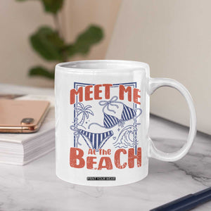 Meet Me At The Beach Coffee Mug Summer Girls Trip Bikini Lover Gift TS12 Print Your Wear