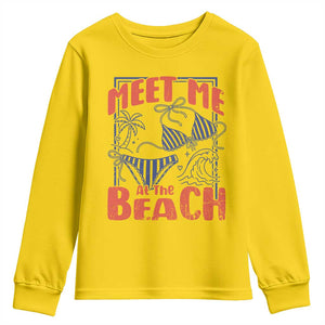 Meet Me At The Beach Youth Sweatshirt Summer Girls Trip Bikini Lover Gift TS12 Daisy Print Your Wear