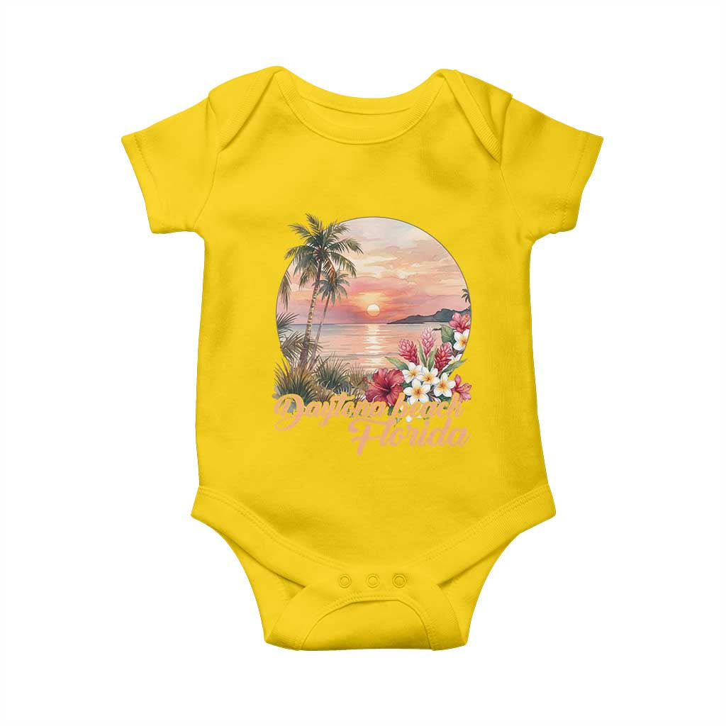 Daytona Beach Florida Baby Onesie Tropical Palm Tree Ocean Travel Gift TS12 Daisy Print Your Wear