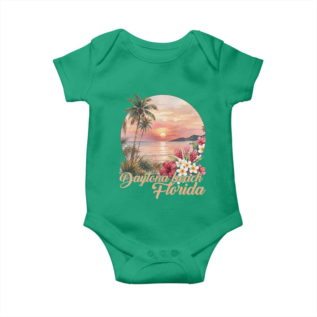 Daytona Beach Florida Baby Onesie Tropical Palm Tree Ocean Travel Gift TS12 Irish Green Print Your Wear
