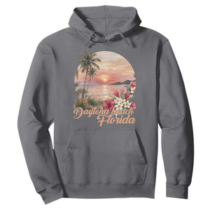 Daytona Beach Florida Hoodie Tropical Palm Tree Ocean Travel Gift TS12 Charcoal Print Your Wear