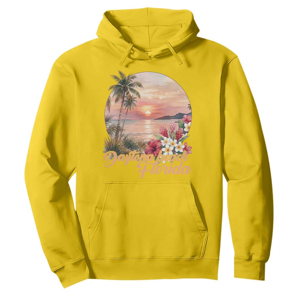 Daytona Beach Florida Hoodie Tropical Palm Tree Ocean Travel Gift TS12 Daisy Print Your Wear