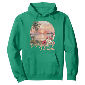 Daytona Beach Florida Hoodie Tropical Palm Tree Ocean Travel Gift TS12 Irish Green Print Your Wear