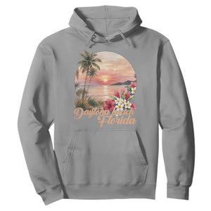 Daytona Beach Florida Hoodie Tropical Palm Tree Ocean Travel Gift TS12 Sport Gray Print Your Wear