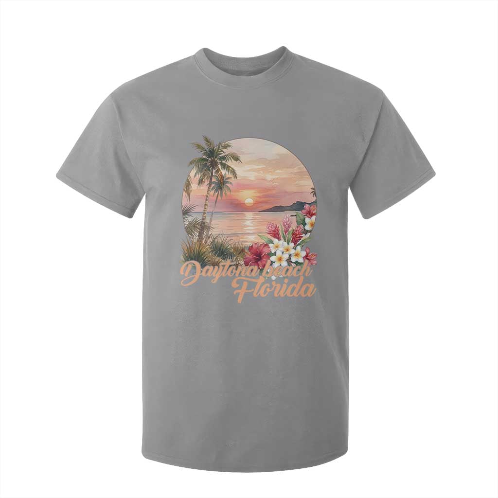Daytona Beach Florida T Shirt For Kid Tropical Palm Tree Ocean Travel Gift TS12 Sport Gray Print Your Wear