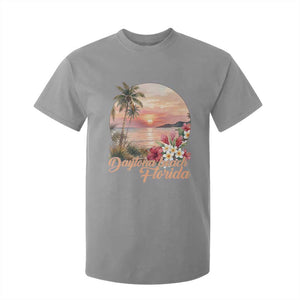 Daytona Beach Florida T Shirt For Kid Tropical Palm Tree Ocean Travel Gift TS12 Sport Gray Print Your Wear