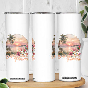 Daytona Beach Florida Skinny Tumbler Tropical Palm Tree Ocean Travel Gift TS12 Print Your Wear