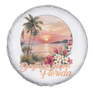 Daytona Beach Florida Spare Tire Cover Tropical Palm Tree Ocean Travel Gift TS12 Print Your Wear