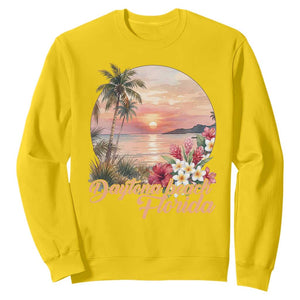 Daytona Beach Florida Sweatshirt Tropical Palm Tree Ocean Travel Gift TS12 Daisy Print Your Wear