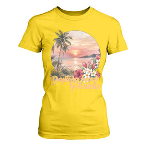 Daytona Beach Florida T Shirt For Women Tropical Palm Tree Ocean Travel Gift TS12 Daisy Print Your Wear