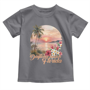 Daytona Beach Florida Toddler T Shirt Tropical Palm Tree Ocean Travel Gift